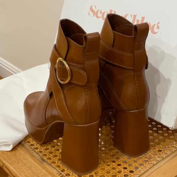 See By Chloe Lyna Boot Tan Size US 5 EU 35 - Picture 8 of 12